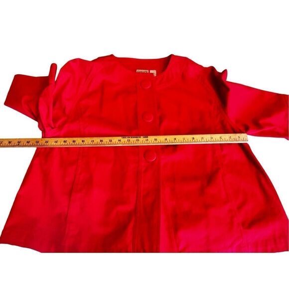 Chicos red cape style jacket  size 0 = 4-6 - Picture 6 of 15